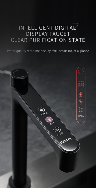 Sistema de ósmosis inversa de 5 etapas Filtro de agua 800GDP Purificador de agua sin tanque para el hogar