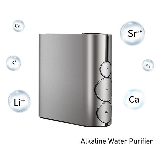 Filtro de agua alcalino de acero inoxidable de 5 etapas 800GDP RO Sistema de purificador de agua sin tanque para el hogar