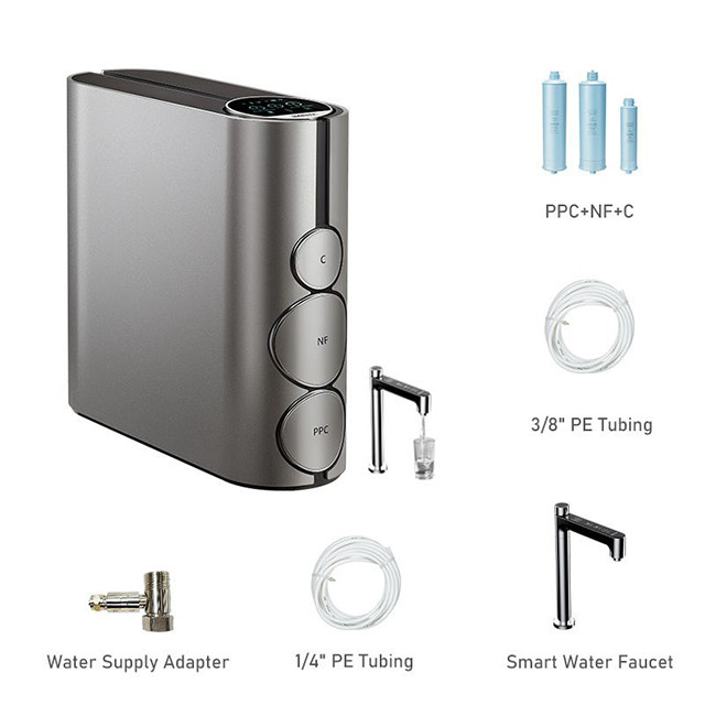IMRITA Tankless 800 GPD Filtro de agua de agua alcalina de agua mineral de ósmosis inversa sistema RO purificador de agua para uso doméstico